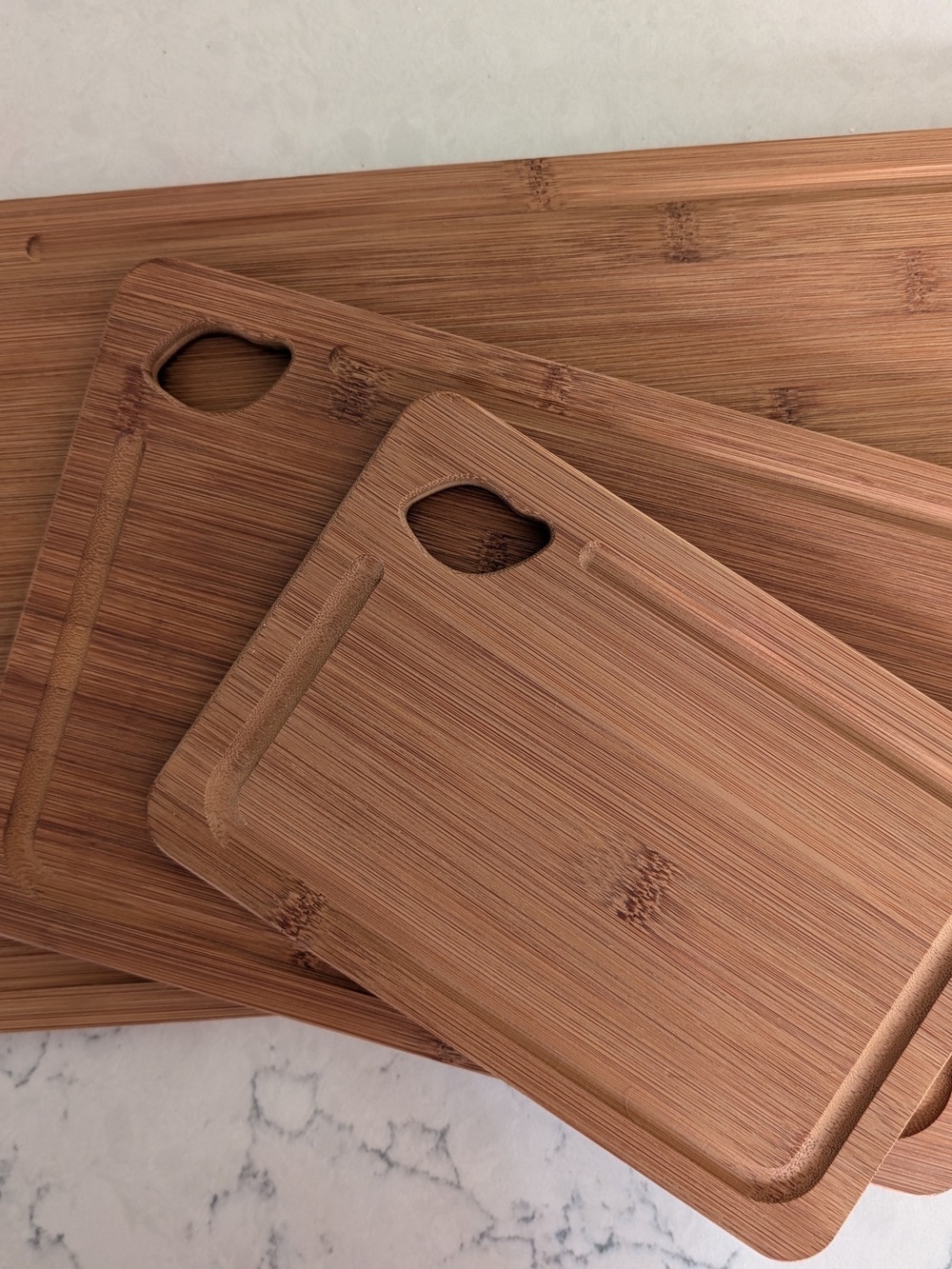 3pc Astrocook Bamboo Wood Cutting Board - Natural Brown